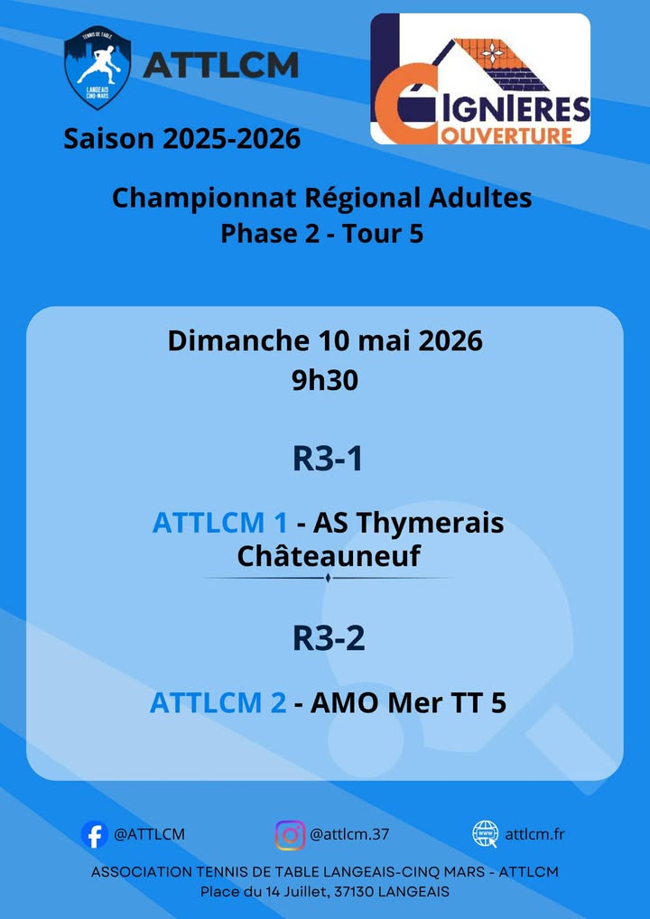 Association Tennis de Table Langeais Cinq Mars