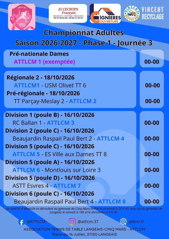 Association Tennis de Table Langeais Cinq Mars